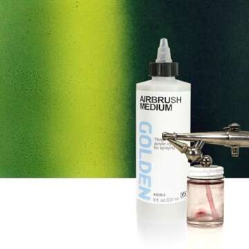 Airbrush Medium by GOLDEN, 8 fl. oz. Bottle, Professional Acrylic Medium, Transparent
