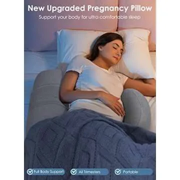 QUEEN ROSE Pregnancy Pillow for Side Sleepers and Comfort