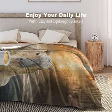 Capybara Blanket Gift - 50x40 Inches Small Blanket for Kids, Boys & Girls - Soft Plush Fuzzy Blankets for Couch, Sofa - Cute Capybara Stuff Throws Gifts for Capybara Lovers
