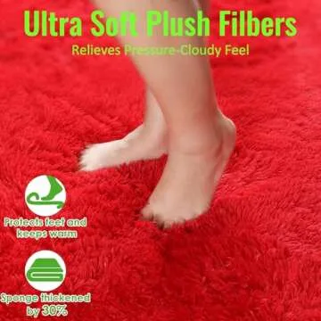 PAGISOFE Round Rug 5x5 Feet Ultra Soft for Kids and Pets