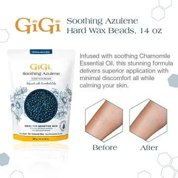 GiGi Soothing Azulene Hard Wax Beads - Gentle Waxing Solution