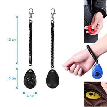 Diyife Clicker Training for Dogs, [4 Pcs, Multi-Color] Dog Clicker for Training, Clicker Dog Training with Wrist Strap, Clicker for Pets, Dog Clicker Perfect for Dog Cat Horse Behavioral Training