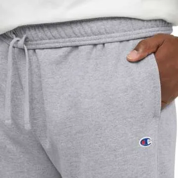 Champion Mens Sweatpants, Powerblend, Relaxed Bottom For (Reg. Or Big & Tall) Athletic-sweatpants, Oxford Gray C Patch Logo, Large US
