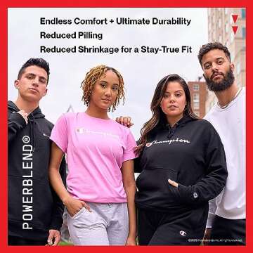 Champion Mens Sweatpants, Powerblend, Relaxed Bottom For (Reg. Or Big & Tall) Athletic-sweatpants, Oxford Gray C Patch Logo, Large US