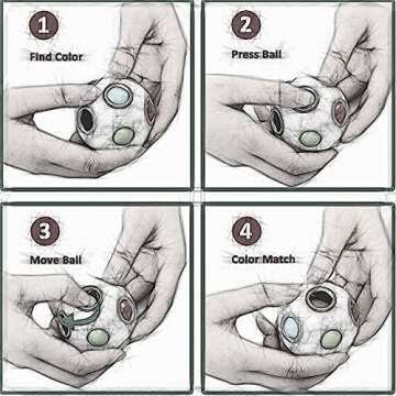 LiangCuber Rainbow Ball Magic Cube Puzzle Toy Magic Rainbow Ball Cube Brain Teaser with 11 Rainbow Colors(Black Version)