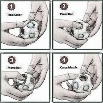 LiangCuber Rainbow Ball Magic Cube Puzzle Toy Magic Rainbow Ball Cube Brain Teaser with 11 Rainbow Colors(Black Version)