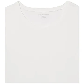 Amazon Essentials Women's Classic-Fit Short-Sleeve Crewneck T-Shirt, Pack of 2, Black/White, Medium