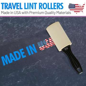 Mini Lint Rollers for Travel – Made in USA – 24 Rolls, 360 Sheets – Small Lint Removers for Pe...