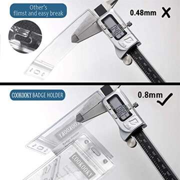 COOKOOKY lanyard with id holder Cute lanyards for women lanyard for keys id badge holder (Dark Blue Flowers)