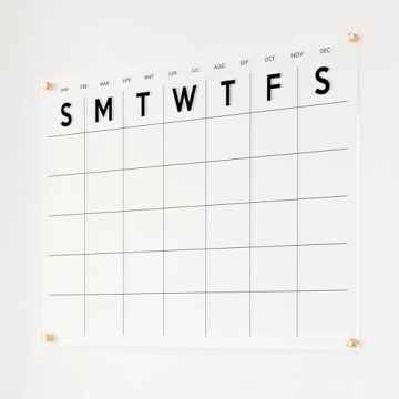 Stylish Acrylic Calendar | Minimalist Dry Erase Planner