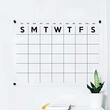 Stylish Acrylic Calendar | Minimalist Dry Erase Planner