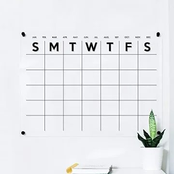 Stylish Acrylic Calendar | Minimalist Dry Erase Planner
