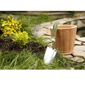 Worth Garden Hand Trowel Small Stainless Steel Tool NO SLIP Heavy Duty Ergonomic Rust Resistant Oversized Sturdy Hand Shovel Weeding Transplanting Digging in Garden Beds