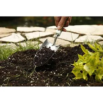 Worth Garden Hand Trowel Small Stainless Steel Tool NO SLIP Heavy Duty Ergonomic Rust Resistant Oversized Sturdy Hand Shovel Weeding Transplanting Digging in Garden Beds