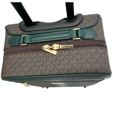 Michael Kors Logo Army Green Rolling Travel Trolley Suitcase Carry-on Bag $898