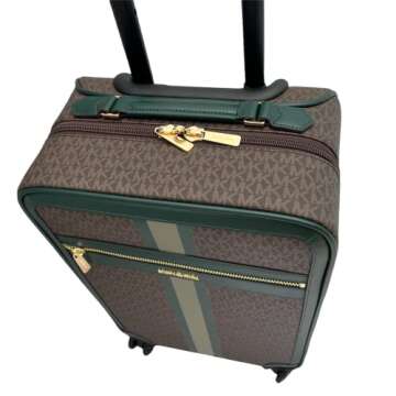 Michael Kors Logo Army Green Rolling Travel Trolley Suitcase Carry-on Bag $898