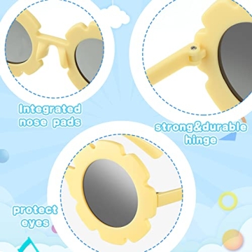 Stylish Kids Flower Sunglasses for Summer Fun