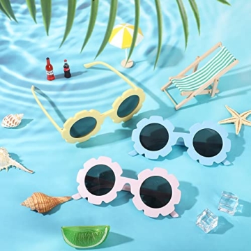 Stylish Kids Flower Sunglasses for Summer Fun