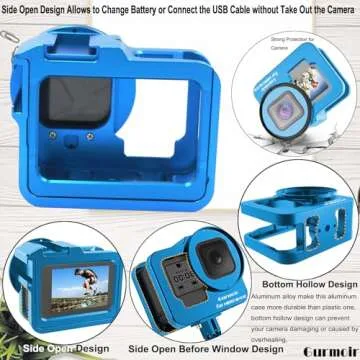 Gurmoir Aluminum Case for GoPro Hero 12/11/10/9
