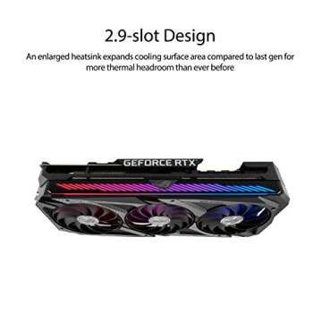 ASUS ROG Strix NVIDIA GeForce RTX 3080 V2 OC Edition Gaming Graphics Card (PCIe 4.0, 10GB GDDR6X, LHR, HDMI 2.1, DisplayPort 1.4a, Axial-tech Fan Design, 2.9-Slot, Super Alloy Power II, GPU Tweak II)
