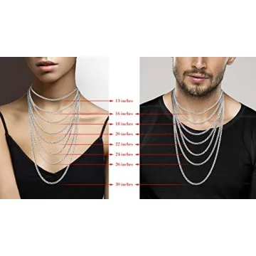 Elegant Miabella Silver Cuban Link Chain Necklace