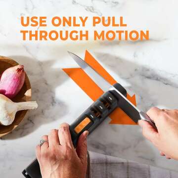 Orange Ninja Knife Sharpener with 5 Adjustable Angles
