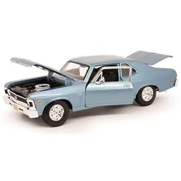 1970 Chevy Nova SS Coupe Blue Diecast Model by Maisto