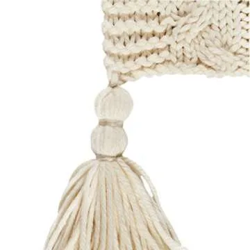 Amazon Brand – Stone & Beam Cozy Cable Knit Chunky Weave Throw Blanket, 60" x 50", Cream