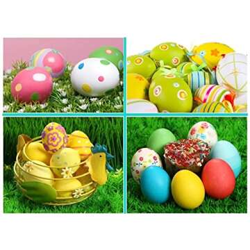 GREEN FABWOOD Wooden Fake Eggs-6Piece