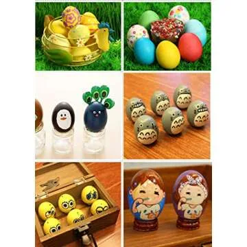 GREEN FABWOOD Wooden Fake Eggs-6Piece