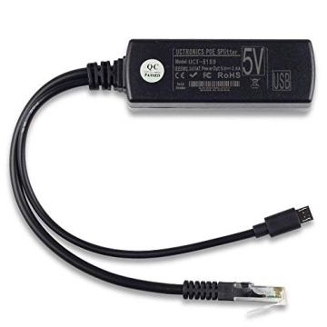 UCTRONICS 12W Micro USB PoE Splitter for Remote Power Supply