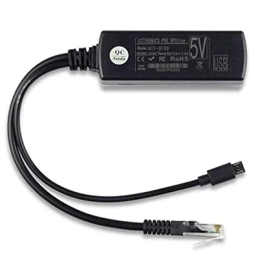 UCTRONICS 12W Micro USB PoE Splitter for Remote Power Supply