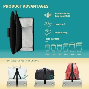 Tuegher Travel Luggage Cup Holder for Hands-Free Convenience