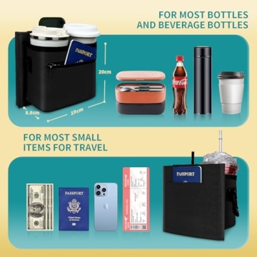 Tuegher Travel Luggage Cup Holder for Hands-Free Convenience