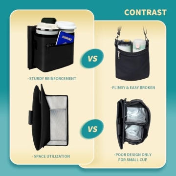 Tuegher Travel Luggage Cup Holder for Hands-Free Convenience