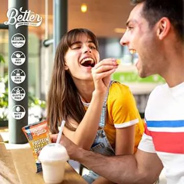 Better Than Good Savory Keto, Gluten-Free Baked Cheddar Protein Puffs (4-Pack) - Paleo, Low Sugar, Low Calorie, Diabetic Friendly Snacks | 15g Protein & 2 Servings of Fruits & Veggies