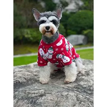 Lanyarco Snowman Dog Pajama Soft Comfortable Pet Clothes