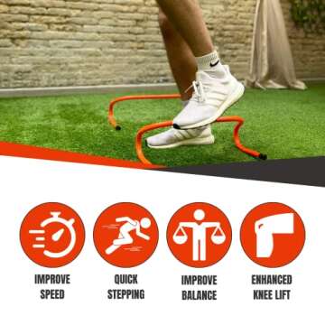 Direct agility Speed Training Hurdles- 6-Pack Agility Training Hurdles- Sports Practice Equipment for Athletes, Soccer, Basketball, Orange