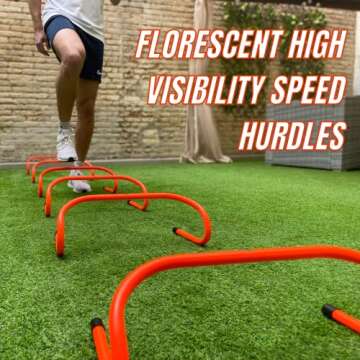 Direct agility Speed Training Hurdles- 6-Pack Agility Training Hurdles- Sports Practice Equipment for Athletes, Soccer, Basketball, Orange
