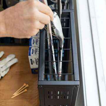 Teal Triangle Golf Club Organizer for Efficient Storage