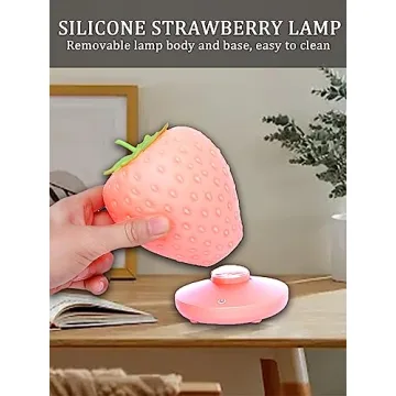 WLHONG Strawberry Night Light - Rechargeable Cute Room Decor
