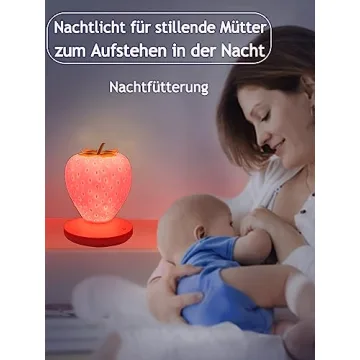 WLHONG Strawberry Night Light - Rechargeable Cute Room Decor