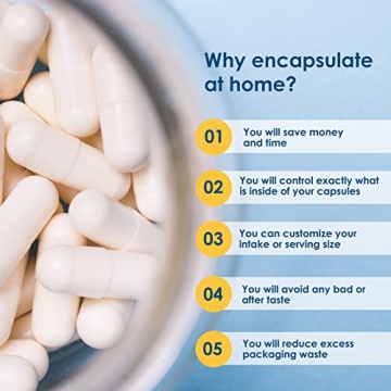 Capsuline Size 0 Gelatin Capsules - 1000 Count - Pure & Gluten Free