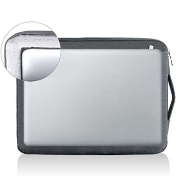 LANDICI 360° Protective Laptop Sleeve 15.6 Inch for MacBook Pro 16 M2/M1,MacBook Air 15,Computer Bag Carrying Case for 15-16 Inch HP Dell Asus Lenovo Notebook, Slim, Shockproof, Waterproof, Grey