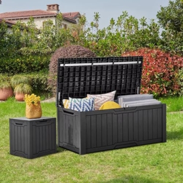 YITAHOME 120 Gallon Outdoor Storage Deck Box for Garden