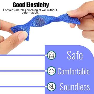 8 Pcs Sensory Fidget Toys Pack Flippy Roller Bike Chain Fidget Spinner Anxiety and Stress Relief Silent Tools Mesh Marble Acupressure Ring for Adults Teens Kids Boys Girls Easter Gifts