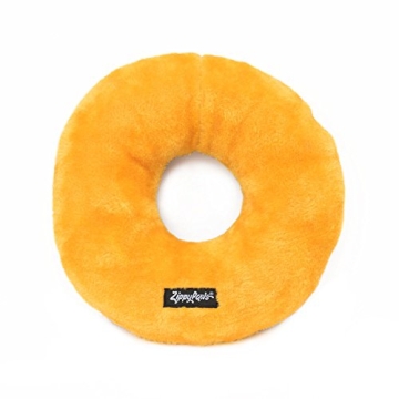 ZippyPaws - Jumbo Donutz - Strawberry - Interactive Pet Donut Toys for Dogs with Embroidered Sprinkles, Soft, No Stuffing, Durable Large Breed Dog & Puppy Toys with Squeaker