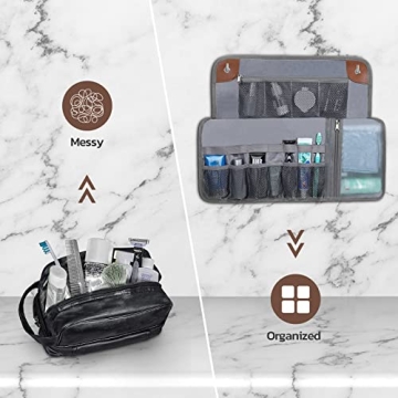Compact Men's Toiletry Bag - Water-Resistant Organizer