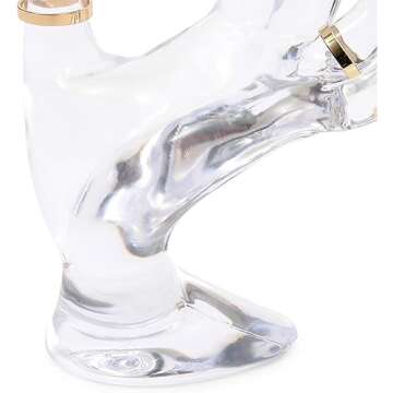 Juvale Clear Hand Shaped Transparent Ring Holder Stand for Jewelry Display, Ring Display, and Jewelry Holder - 6.3 Inches