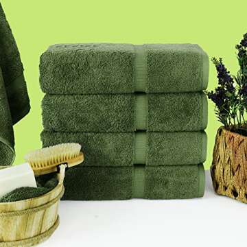 Chakir Turkish Linens | Hotel & Spa Quality 100% Cotton Premium Turkish Towels | Soft & Absorbent (4...